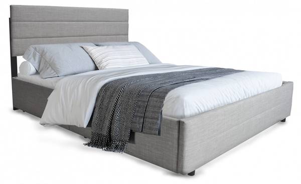 BETT mit Schubladen und Bett-Schublade Grau - Holzwerkstoff - 155 x 116 x 208 cm