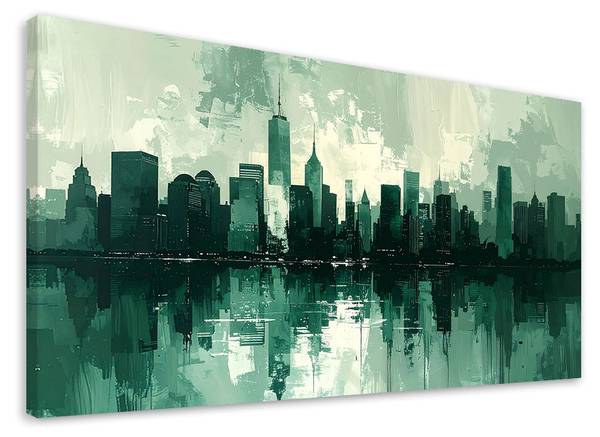 Wandbild Stadt 100 x 50 cm
