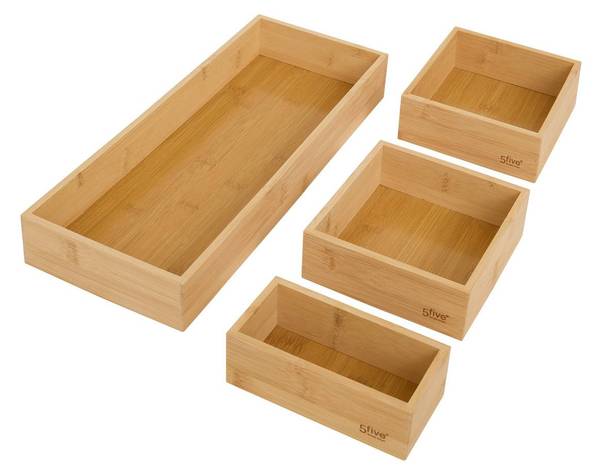Organizer BAMBOU Beige - Bambus - 16 x 5 x 38 cm