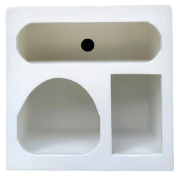 Wandschrank CAYA Weiß - Massivholz - 60 x 60 x 33 cm