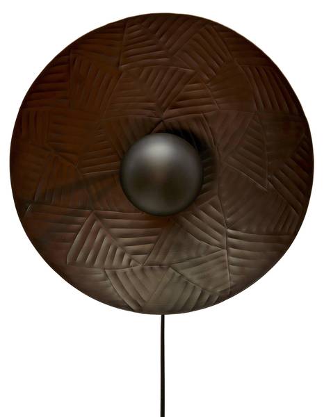 Wandleuchte Ribble Schwarz - Metall - 35 x 15 x 35 cm