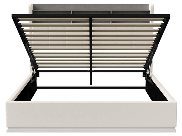 Boxspringbett Polsterbett HOAO Weiß - Metall - Massivholz - 168 x 120 x 211 cm