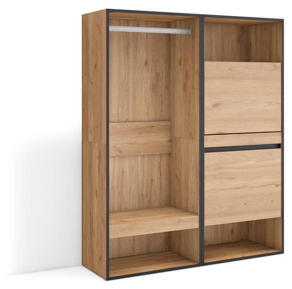 Open Kledingkast Cozy Bedroom IV eikenhout