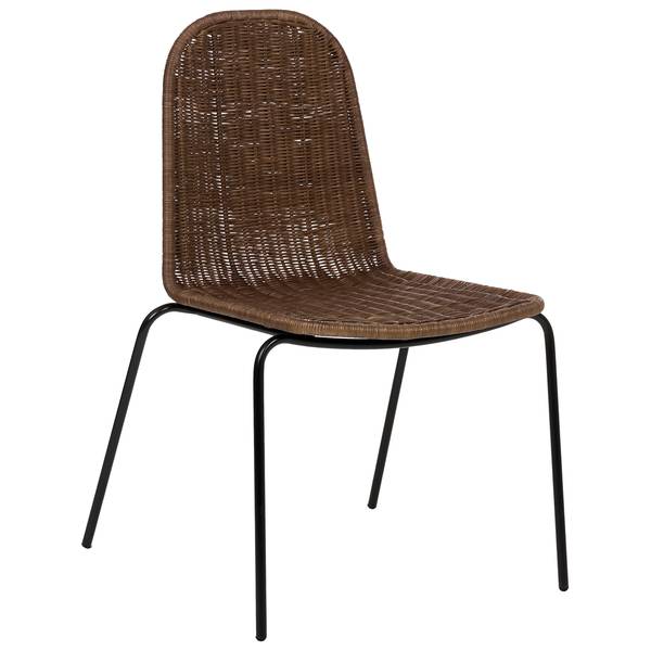 Stuhl ROXTON 2-tlg Schwarz - Braun - Dunkelbraun