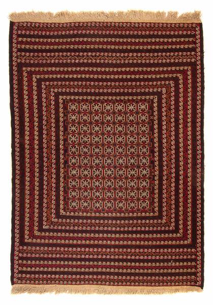 Handgewebt Kelimteppich Grün - Wolle - 133 x 1 x 180 cm