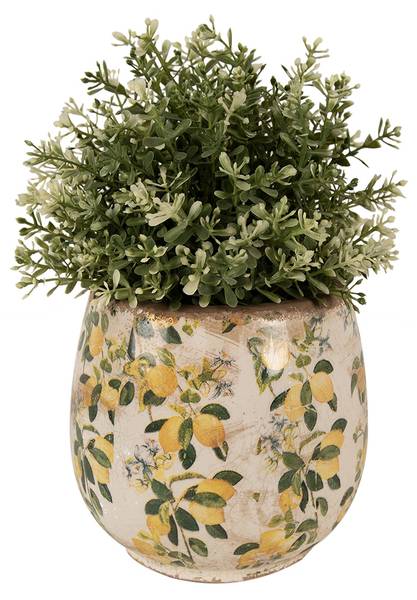 Blumentopf Katannsi Beige - Keramik - 15 x 15 x 15 cm