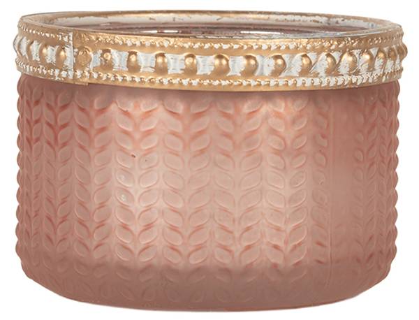 Teelichthalter Ioanno Pink - Glas - 7 x 4 x 7 cm