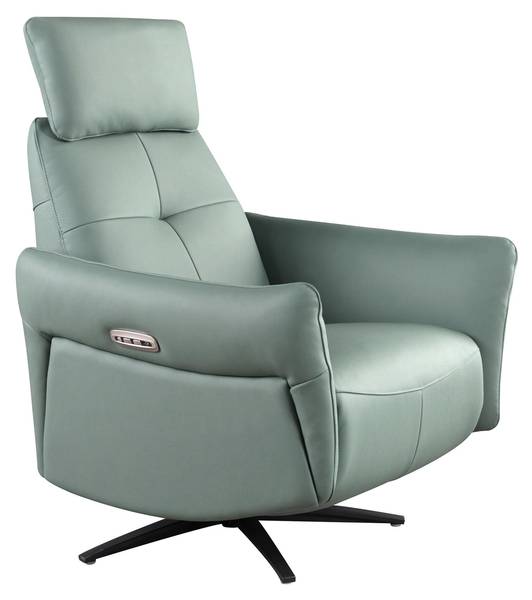 Sessel 5174 Türkis - Flachgewebe - Kunstleder - Edelstahl - 81 x 110 x 90 cm