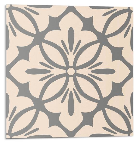 Fliesen Blumen Detail Akzent 4er Set 50 x 50 cm