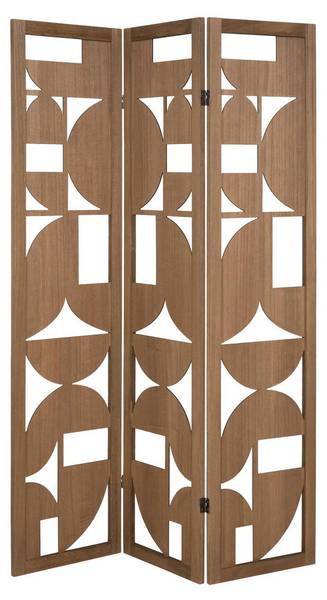 Bildschirm HERNAN Braun - Massivholz - 121 x 170 x 2 cm