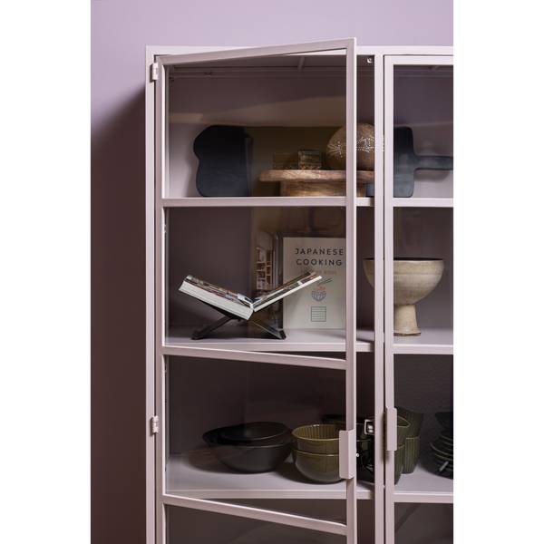 Vitrine Ronja Rose foncé - Fer - Acier - 110 x 189 x 43 cm