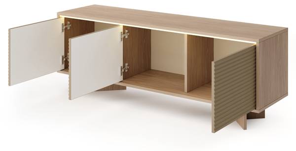 TV-Schrank Lido II Braun - Holzwerkstoff - 154 x 55 x 40 cm