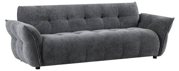 Sofa ohne Schlafmöglichkeit NAPIZO Grau - Textil - 228 x 79 x 89 cm