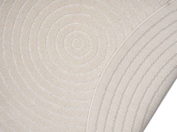 Flachgewebe Outdoor Teppich Santo Plus C Weiß - Polypropylen - 160 x 1 x 160 cm