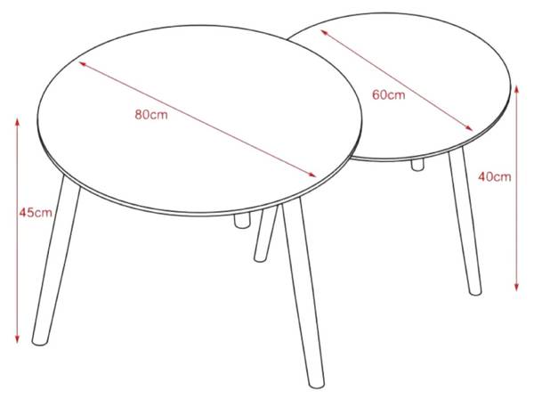 Couchtisch Gemini 2-tlg Weiß