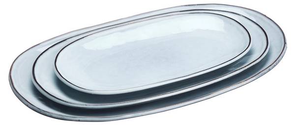 Plateau de service CLOUD Blanc - Céramique - 24 x 13 x 39 cm