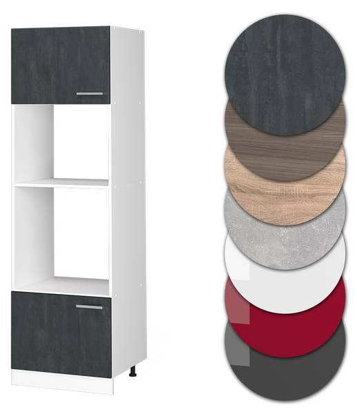 Mikrowellenschrank R-Line 49260 Schwarz - Weiß