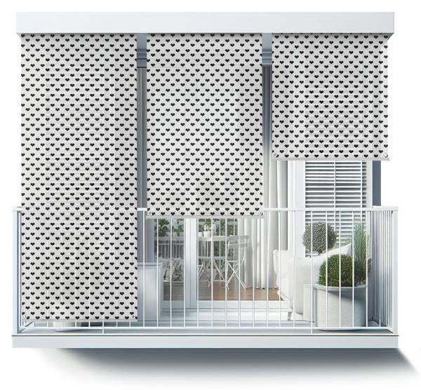 Außenrollo Amor Nigra Schwarz - Textil - 40 x 180 x 1 cm