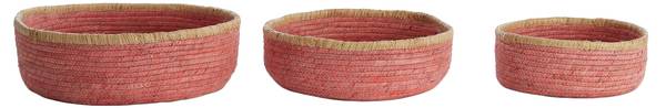 Aufbewahrungskorb PAITO Pink - Naturfaser - 39 x 13 x 39 cm