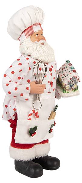 Weihnachtsmann Xmas&George Weiß - Textil - 10 x 28 x 15 cm
