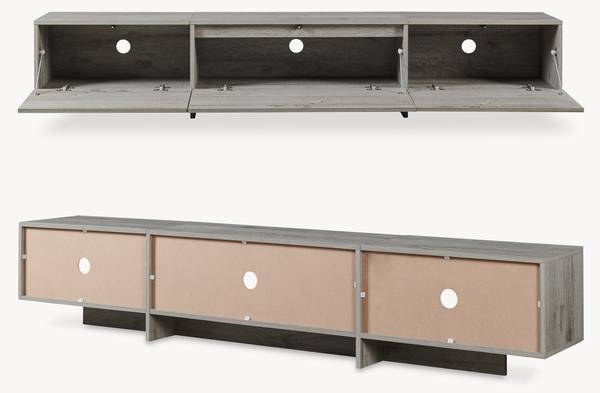 Fernsehschrank Kapipimso Braun - Holzwerkstoff - 194 x 37 x 31 cm