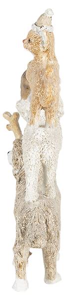 Figur Tiere Weihnachten-Steven Grau - Kunststoff - 4 x 17 x 12 cm