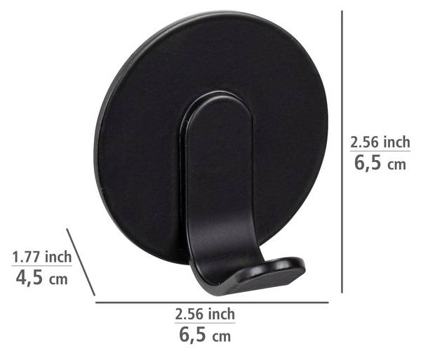 Handtuchhaken BIVIO Schwarz - Metall - 6 x 7 x 4 cm