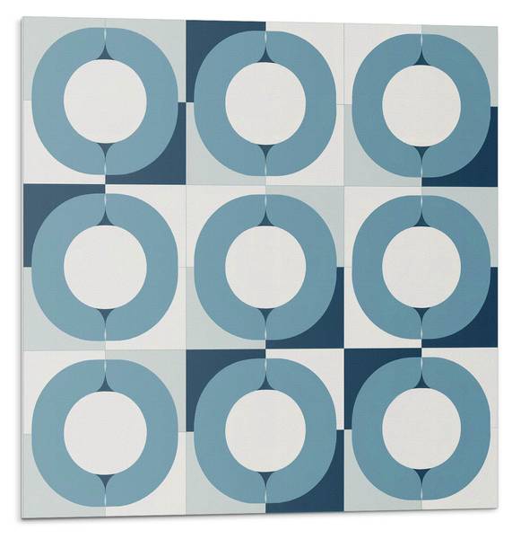 Fliesen Kreisarrangement 4er Set 50 x 50 cm