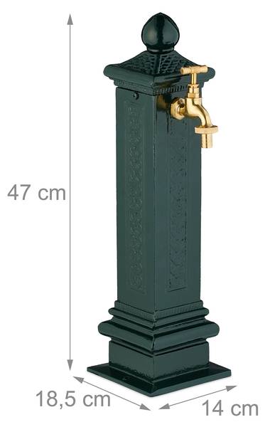 Fontaine extérieure de jardin Vert foncé - Doré