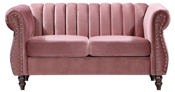 Couchgarnitur TRUMBO 2er-Set Pink - Textil - 150 x 77 x 78 cm