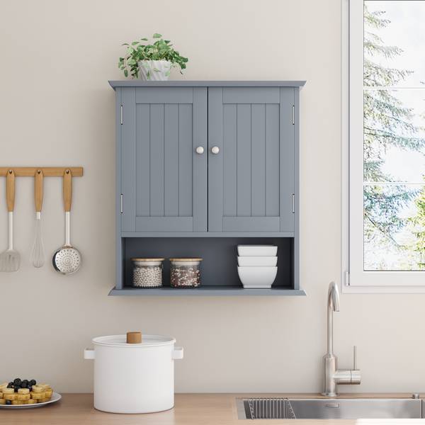Wandschrank BB4220 Grau - Holzwerkstoff - 20 x 60 x 55 cm