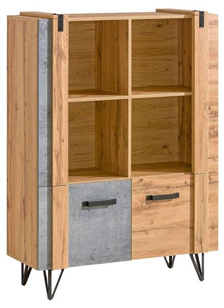 Highboard MILENIUM Braun - Holzwerkstoff - 90 x 137 x 41 cm