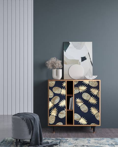 Sideboard BS5 Walnuss Braun - Holzwerkstoff - 94 x 96 x 41 cm