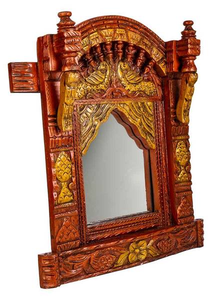 Miroir 4523313361 Marron - Bois massif - 59 x 51 x 10 cm