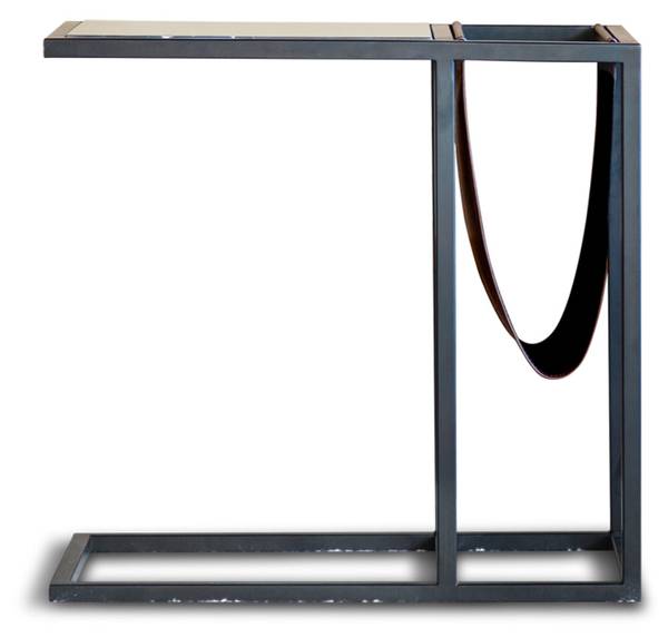 Magazintisch Noora Schwarz - Stein - 35 x 57 x 60 cm
