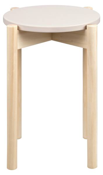 Stapelhocker ANTON Beige - Holzwerkstoff - Holz teilmassiv - 36 x 45 x 36 cm