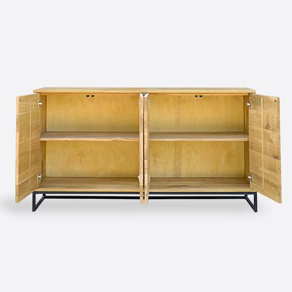 Massive Loft Kommode aus Eiche MERIS I Braun - Eiche - 160 x 90 x 35 cm