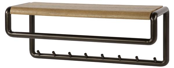 Kleiderablage LUNO Braun - Holz teilmassiv - 80 x 33 x 30 cm