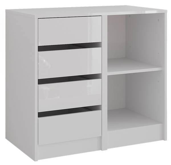 Kommode Sherry 57716 Weiß - Holzwerkstoff - 81 x 76 x 51 cm