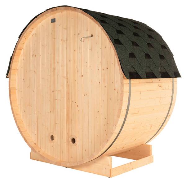 Buitensauna LAHTI M bruin - deels massief hout - 195 x 192 x 120 cm