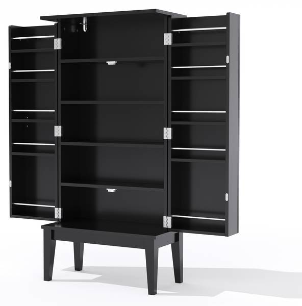 Buffetschrank WoodyLine Ⅴ Schwarz - Holzwerkstoff - 59 x 120 x 30 cm