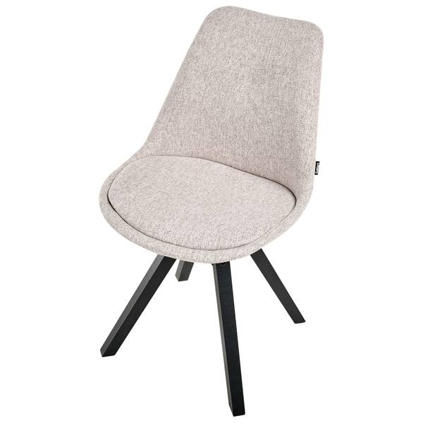 Set van 2 eetkamerstoelen HEDLEY beige - zwart