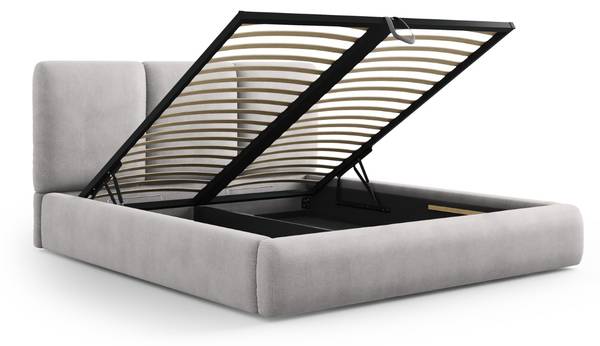 Bett NICOLAS Hellgrau
