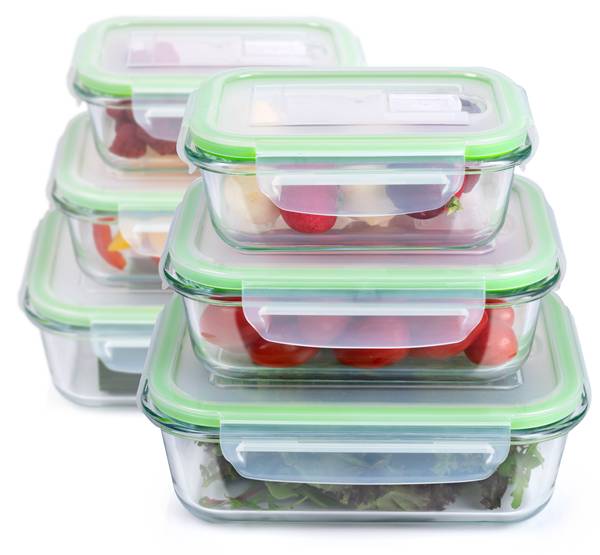 Aufbewahrungsbox MEDPR4210002 Grün - Glas - 15 x 8 x 20 cm