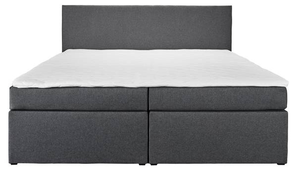 Boxbett LUCY 2 Grau - Textil - Holz teilmassiv - 186 x 1 x 180 cm
