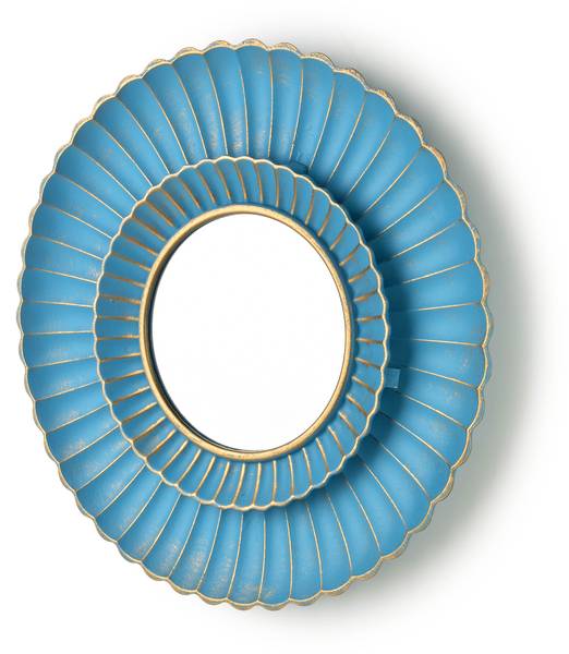 Spiegel DAZ turquoise - plaatmateriaal op houtbasis - 50 x 4 x 50 cm