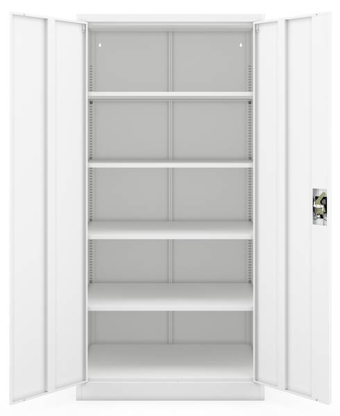 Metallschrank JAN D600 Weiß - Metall - 90 x 185 x 60 cm
