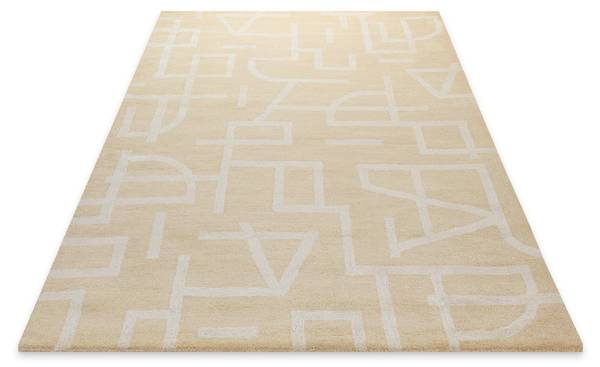 Wollteppich Beatrice Beige - Sandbraun - 70 x 140 cm