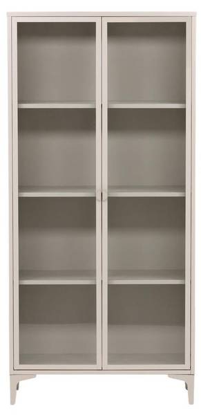 Vitrinenschrank Piring Beige - Metall - 90 x 190 x 40 cm