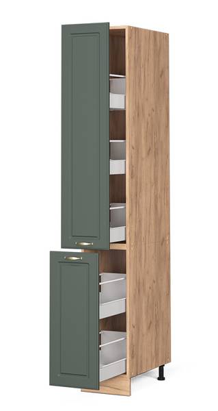 Apothekerschrank Fame-Line 38420 Grün - Eiche Sand Dekor